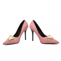 Cheap Versace High-Heeled Shoes For Women #1363351 Replica Wholesale [$82.00 USD] [ITEM#1363351] on Replica Versace High-Heeled Shoes