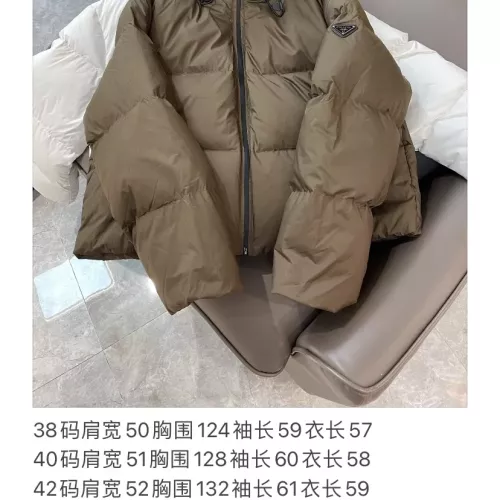 Cheap Prada Down Feather Coat Long Sleeved For Women #1363756 Replica Wholesale [$225.00 USD] [ITEM#1363756] on Replica Prada Down Feather Coat