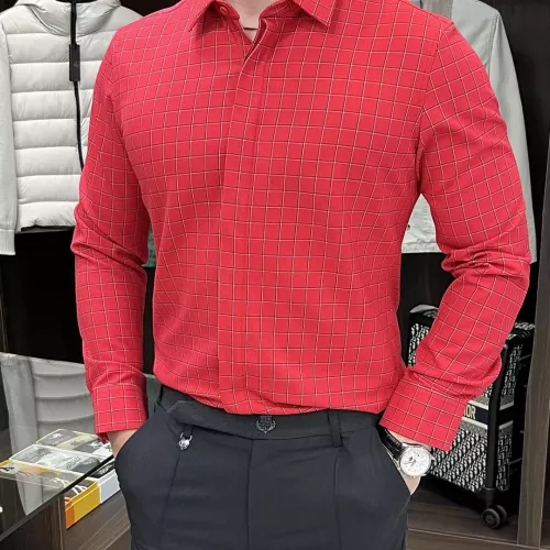 Armani Shirts Long Sleeved For Men #1364102
