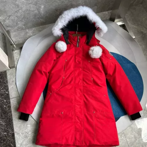 Cheap Moose Knuckles Down Feather Coat Long Sleeved For Women #1364600 Replica Wholesale [$195.00 USD] [ITEM#1364600] on Replica Moose Knuckles Down Feather Coat