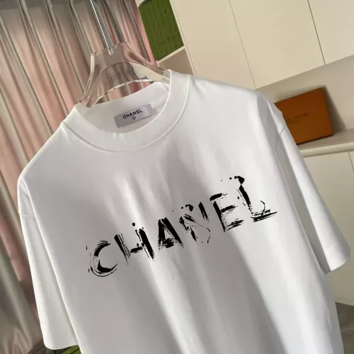 Cheap Chanel T-Shirts Short Sleeved For Unisex #1365353 Replica Wholesale [$42.00 USD] [ITEM#1365353] on Replica Chanel T-Shirts