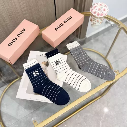 Cheap MIU MIU Socks #1365594 Replica Wholesale [$32.00 USD] [ITEM#1365594] on Replica MIU MIU Socks