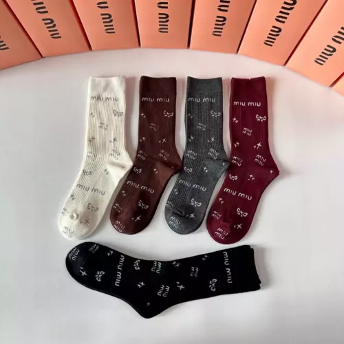 Cheap MIU MIU Socks #1365649 Replica Wholesale [$36.00 USD] [ITEM#1365649] on Replica MIU MIU Socks