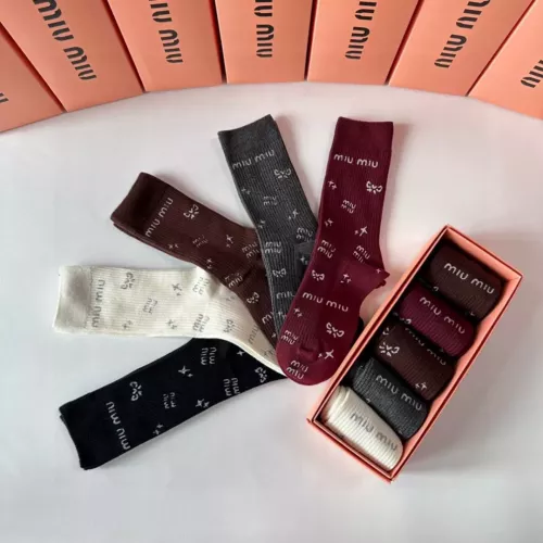 Cheap MIU MIU Socks #1365649 Replica Wholesale [$36.00 USD] [ITEM#1365649] on Replica MIU MIU Socks