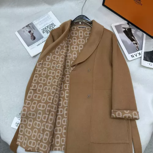 Cheap Hermes Coat Long Sleeved For Women #1366337 Replica Wholesale [$297.52 USD] [ITEM#1366337] on Replica Hermes Coat