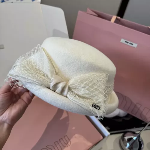 Cheap MIU MIU Caps #1366397 Replica Wholesale [$56.00 USD] [ITEM#1366397] on Replica MIU MIU Caps
