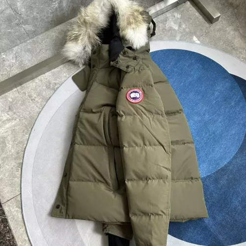 Cheap Canada Goose Down Feather Coat Long Sleeved For Men #1366591 Replica Wholesale [$160.00 USD] [ITEM#1366591] on Replica Canada Goose Down Feather Coat