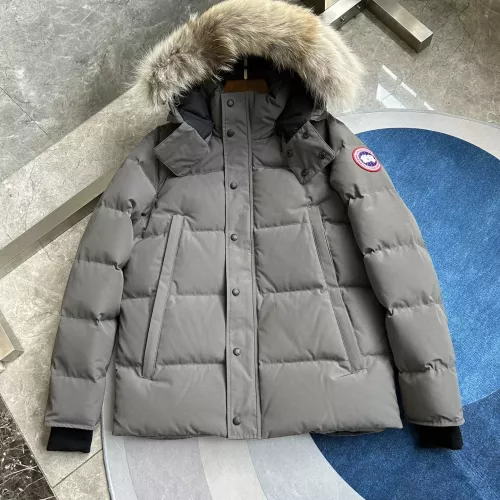 Cheap Canada Goose Down Feather Coat Long Sleeved For Men #1366610 Replica Wholesale [$160.00 USD] [ITEM#1366610] on Replica Canada Goose Down Feather Coat