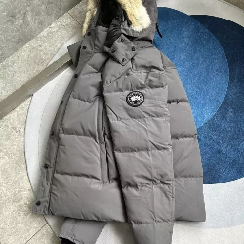 Cheap Canada Goose Down Feather Coat Long Sleeved For Men #1366611 Replica Wholesale [$160.00 USD] [ITEM#1366611] on Replica Canada Goose Down Feather Coat