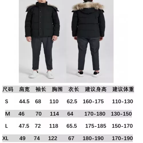 Cheap Canada Goose Down Feather Coat Long Sleeved For Men #1366613 Replica Wholesale [$160.00 USD] [ITEM#1366613] on Replica Canada Goose Down Feather Coat