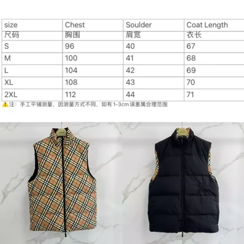 Cheap Burberry Down Feather Coat Sleeveless For Unisex #1366615 Replica Wholesale [$108.00 USD] [ITEM#1366615] on Replica Burberry Down Feather Coat