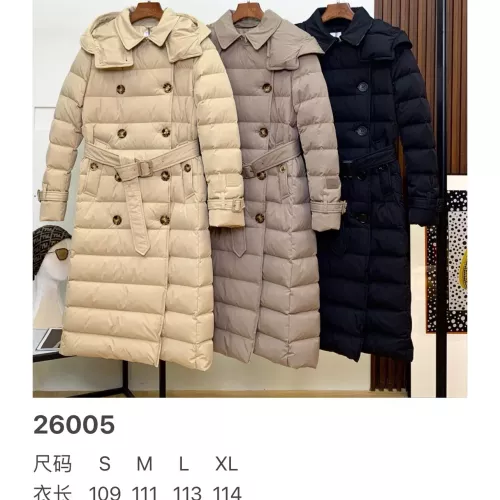 Cheap Burberry Down Feather Coat Long Sleeved For Women #1366696 Replica Wholesale [$257.85 USD] [ITEM#1366696] on Replica Burberry Down Feather Coat