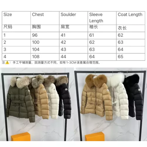 Cheap Moncler Down Feather Coat Long Sleeved For Women #1366760 Replica Wholesale [$192.00 USD] [ITEM#1366760] on Replica Moncler Down Feather Coat