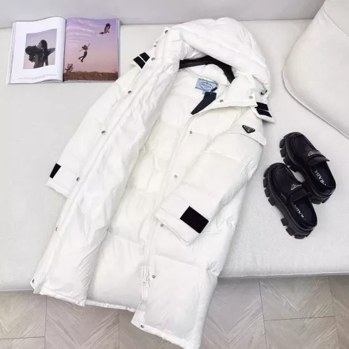 Cheap Prada Down Feather Coat Long Sleeved For Women #1366765 Replica Wholesale [$257.85 USD] [ITEM#1366765] on Replica Prada Down Feather Coat