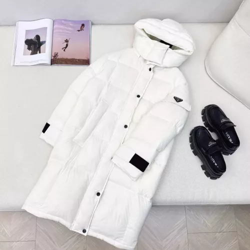 Cheap Prada Down Feather Coat Long Sleeved For Women #1366765 Replica Wholesale [$257.85 USD] [ITEM#1366765] on Replica Prada Down Feather Coat