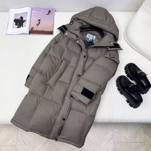 Prada Down Feather Coat Long Sleeved For Women #1366766