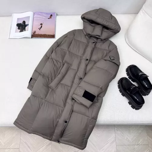 Cheap Prada Down Feather Coat Long Sleeved For Women #1366766 Replica Wholesale [$257.85 USD] [ITEM#1366766] on Replica Prada Down Feather Coat