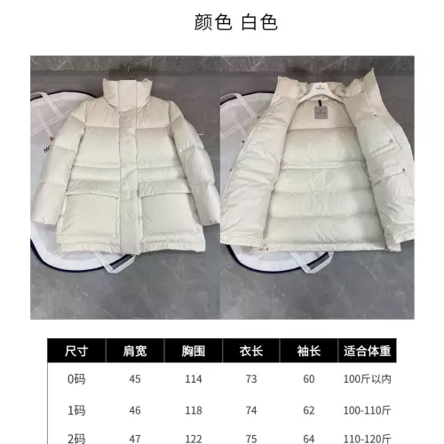 Cheap Moncler Down Feather Coat Long Sleeved For Women #1366768 Replica Wholesale [$202.00 USD] [ITEM#1366768] on Replica Moncler Down Feather Coat