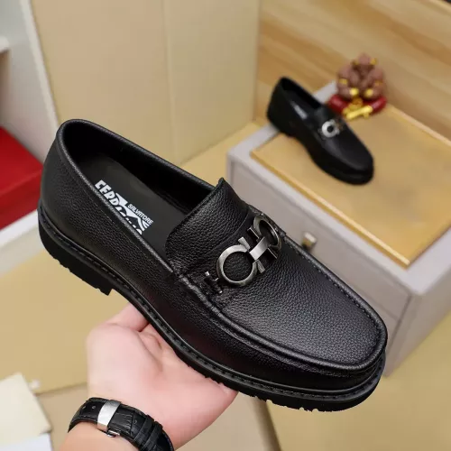 Cheap Salvatore Ferragamo Leather Shoes For Men #1367301 Replica Wholesale [$96.00 USD] [ITEM#1367301] on Replica Salvatore Ferragamo Leather Shoes