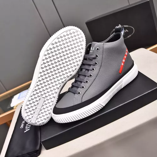 Cheap Prada High Top Shoes For Men #1367635 Replica Wholesale [$82.00 USD] [ITEM#1367635] on Replica Prada High Top Shoes