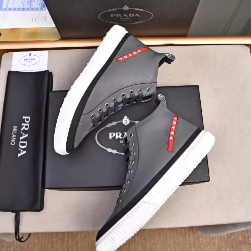 Cheap Prada High Top Shoes For Men #1367635 Replica Wholesale [$82.00 USD] [ITEM#1367635] on Replica Prada High Top Shoes