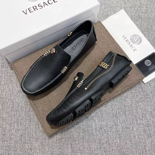 Cheap Versace Leather Shoes For Men #1367777 Replica Wholesale [$85.00 USD] [ITEM#1367777] on Replica Versace Leather Shoes