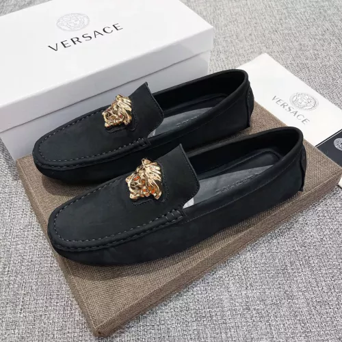 Cheap Versace Leather Shoes For Men #1367778 Replica Wholesale [$85.00 USD] [ITEM#1367778] on Replica Versace Leather Shoes