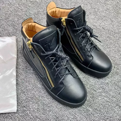 Cheap Giuseppe Zanotti High Tops Shoes For Men #1368334 Replica Wholesale [$98.00 USD] [ITEM#1368334] on Replica Giuseppe Zanotti High Tops Shoes