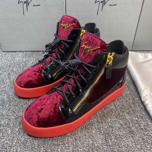 Cheap Giuseppe Zanotti High Tops Shoes For Men #1368338 Replica Wholesale [$98.00 USD] [ITEM#1368338] on Replica Giuseppe Zanotti High Tops Shoes