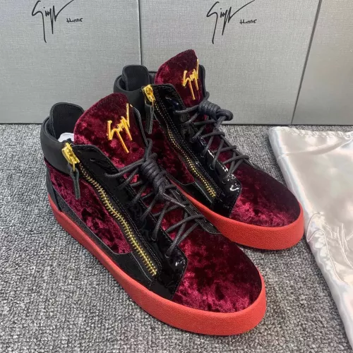 Cheap Giuseppe Zanotti High Tops Shoes For Men #1368338 Replica Wholesale [$98.00 USD] [ITEM#1368338] on Replica Giuseppe Zanotti High Tops Shoes