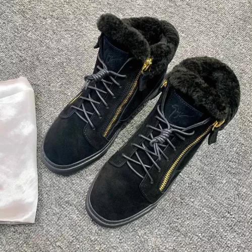 Cheap Giuseppe Zanotti High Tops Shoes For Men #1368340 Replica Wholesale [$100.00 USD] [ITEM#1368340] on Replica Giuseppe Zanotti High Tops Shoes