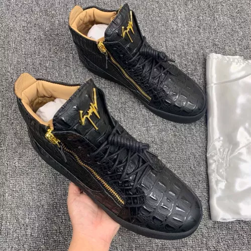 Cheap Giuseppe Zanotti High Tops Shoes For Men #1368344 Replica Wholesale [$102.00 USD] [ITEM#1368344] on Replica Giuseppe Zanotti High Tops Shoes