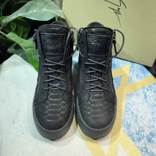 Cheap Giuseppe Zanotti High Tops Shoes For Men #1368346 Replica Wholesale [$102.00 USD] [ITEM#1368346] on Replica Giuseppe Zanotti High Tops Shoes