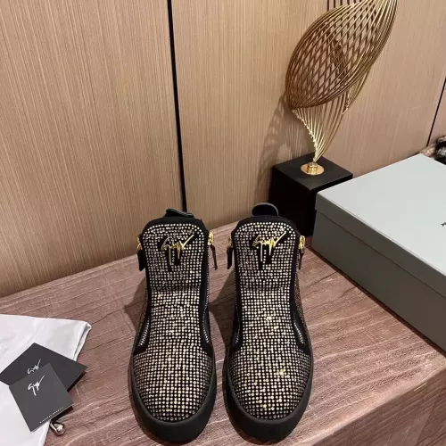 Cheap Giuseppe Zanotti High Tops Shoes For Women #1368349 Replica Wholesale [$105.00 USD] [ITEM#1368349] on Replica Giuseppe Zanotti High Tops Shoes