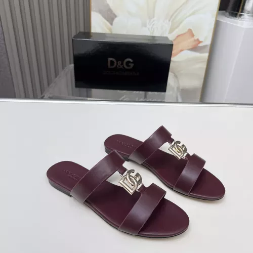 Cheap Dolce &amp; Gabbana D&amp;G Slippers For Women #1368527 Replica Wholesale [$85.00 USD] [ITEM#1368527] on Replica Dolce &amp; Gabbana D&amp;G Slippers