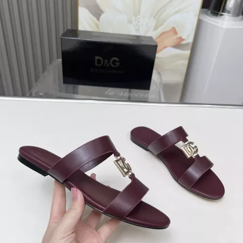 Cheap Dolce &amp; Gabbana D&amp;G Slippers For Women #1368527 Replica Wholesale [$85.00 USD] [ITEM#1368527] on Replica Dolce &amp; Gabbana D&amp;G Slippers