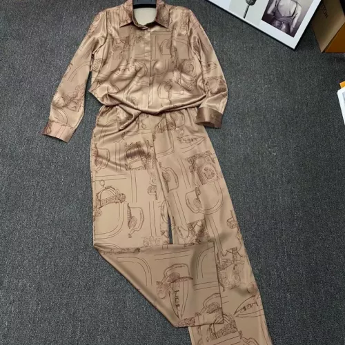 Cheap Hermes Pajamas Long Sleeved For Women #1370164 Replica Wholesale [$98.00 USD] [ITEM#1370164] on Replica Hermes Tracksuits
