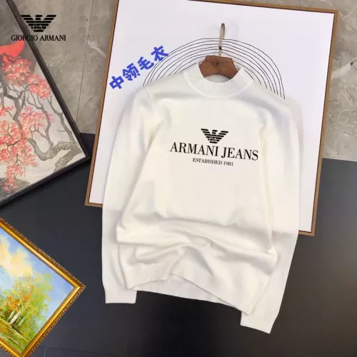 Cheap Armani Sweaters Long Sleeved For Men #1370503 Replica Wholesale [$42.00 USD] [ITEM#1370503] on Replica Armani Sweaters