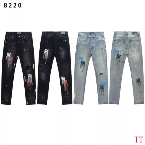 Cheap Amiri Jeans For Men #1370740 Replica Wholesale [$56.00 USD] [ITEM#1370740] on Replica Amiri Jeans