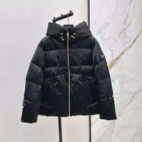 Cheap Prada Down Feather Coat Long Sleeved For Women #1370834 Replica Wholesale [$115.00 USD] [ITEM#1370834] on Replica Prada Down Feather Coat