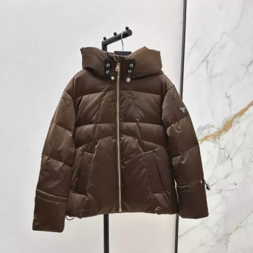 Cheap Prada Down Feather Coat Long Sleeved For Women #1370835 Replica Wholesale [$115.00 USD] [ITEM#1370835] on Replica Prada Down Feather Coat