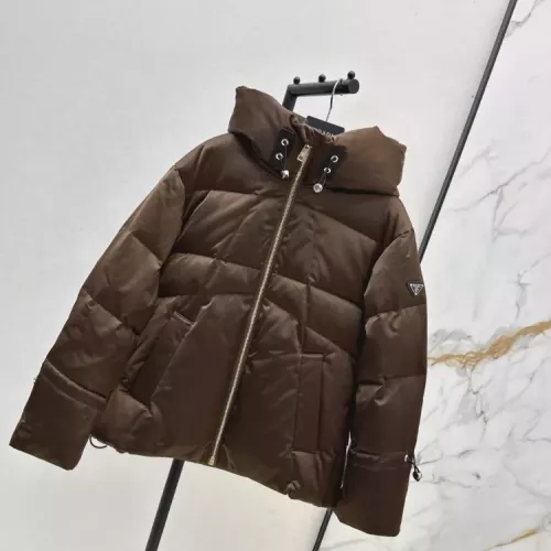 Cheap Prada Down Feather Coat Long Sleeved For Women #1370835 Replica Wholesale [$115.00 USD] [ITEM#1370835] on Replica Prada Down Feather Coat