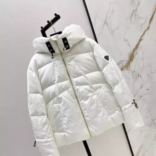 Cheap Prada Down Feather Coat Long Sleeved For Women #1370836 Replica Wholesale [$115.00 USD] [ITEM#1370836] on Replica Prada Down Feather Coat