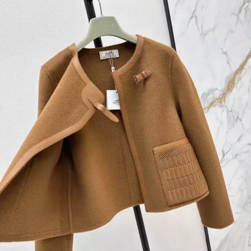 Cheap Hermes Jackets Long Sleeved For Women #1370983 Replica Wholesale [$261.16 USD] [ITEM#1370983] on Replica Hermes Jackets