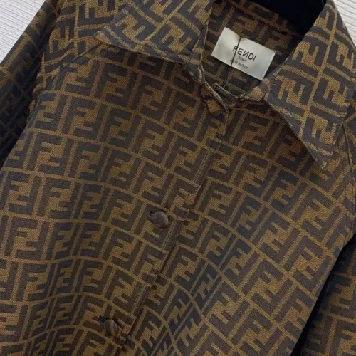 Cheap Fendi Coat Long Sleeved For Women #1371003 Replica Wholesale [$140.00 USD] [ITEM#1371003] on Replica Fendi Coat