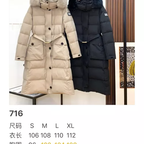 Cheap Burberry Down Feather Coat Long Sleeved For Women #1371051 Replica Wholesale [$261.16 USD] [ITEM#1371051] on Replica Burberry Down Feather Coat