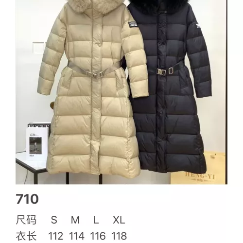 Cheap Burberry Down Feather Coat Long Sleeved For Women #1371060 Replica Wholesale [$280.99 USD] [ITEM#1371060] on Replica Burberry Down Feather Coat