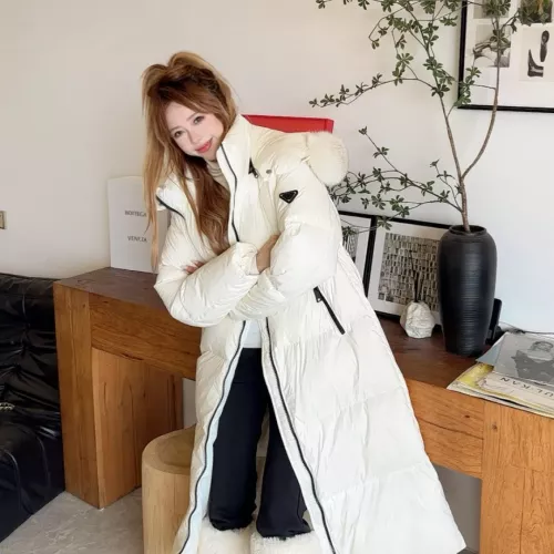 Cheap Prada Down Feather Coat Long Sleeved For Women #1371068 Replica Wholesale [$280.99 USD] [ITEM#1371068] on Replica Prada Down Feather Coat