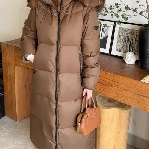 Cheap Prada Down Feather Coat Long Sleeved For Women #1371070 Replica Wholesale [$280.99 USD] [ITEM#1371070] on Replica Prada Down Feather Coat