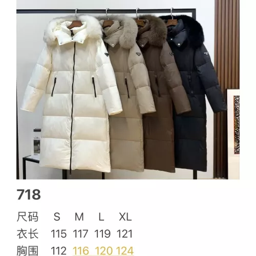 Cheap Prada Down Feather Coat Long Sleeved For Women #1371071 Replica Wholesale [$280.99 USD] [ITEM#1371071] on Replica Prada Down Feather Coat